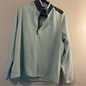Merrell NWT XXL Blue Grey Long Sleeve Quarter Zip Fleece
